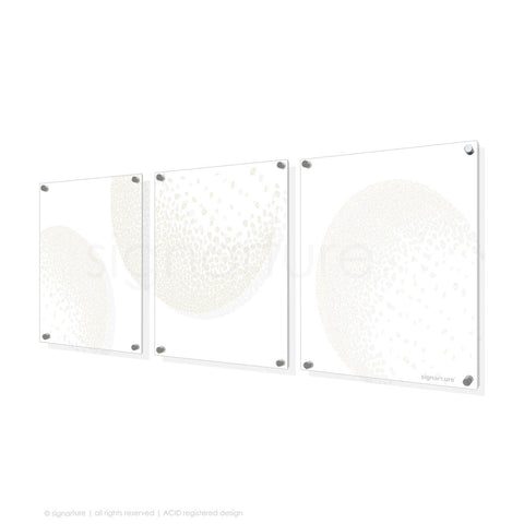 abstract perspex art annapurna white triptych