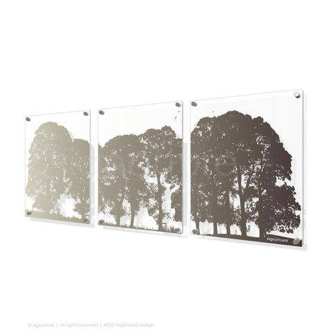 tree perspex art aberfeldy brown triptych