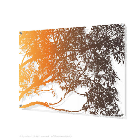 tree perspex art blackheath orange rectangular