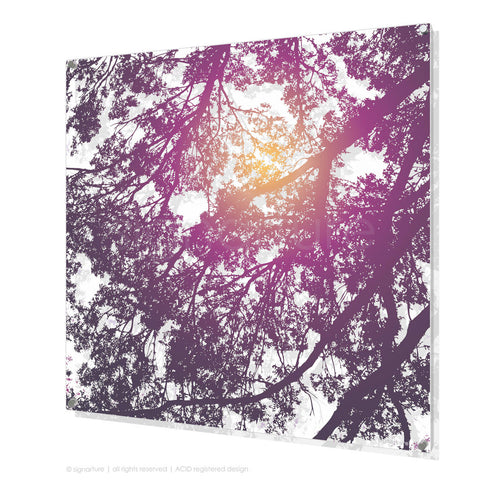 tree perspex art gleneagles purple square