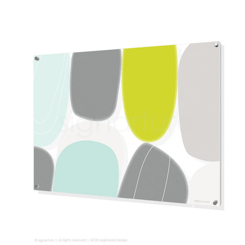 abstract perspex art kathmandu lime rectangular