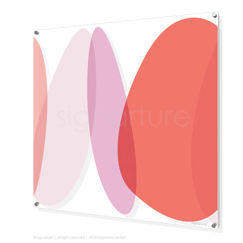 abstract perspex art lhotse coral square