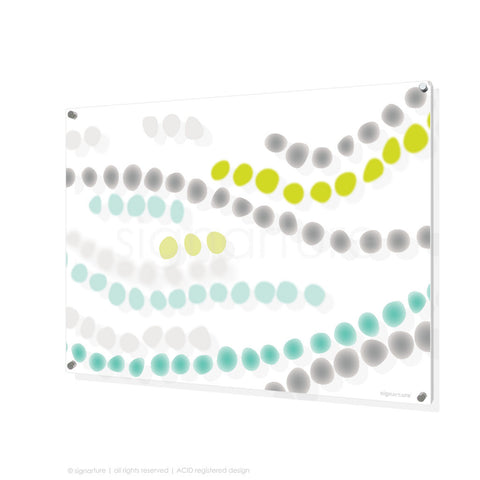 abstract perspex art makalu green rectangular