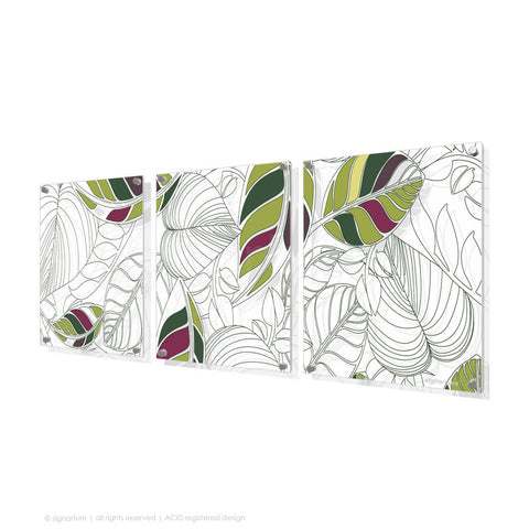 contemporary perspex art bellingen green triptych