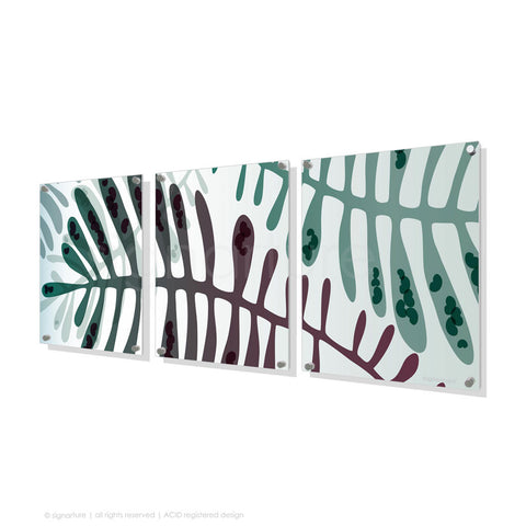 contemporary perspex art cottesloe magenta triptych