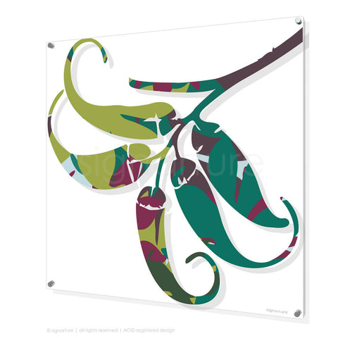 contemporary perspex art lizard island green square