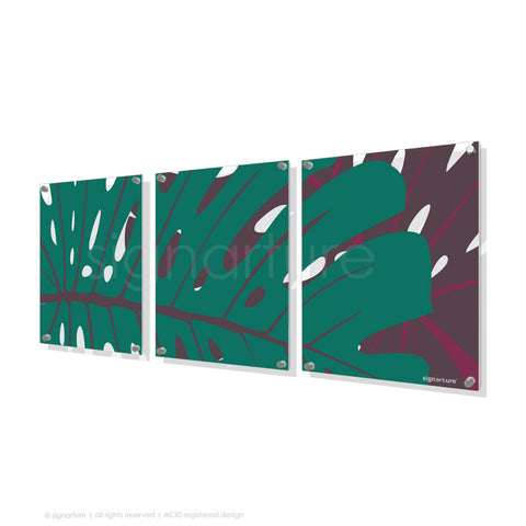 contemporary perspex art noosa blue triptych