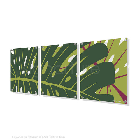 contemporary perspex art noosa yellow triptych