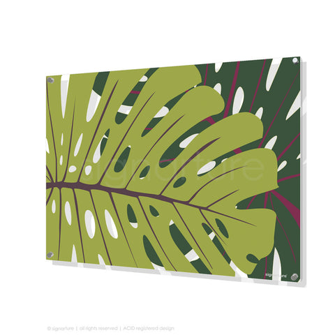 contemporary perspex art noosa green rectangular