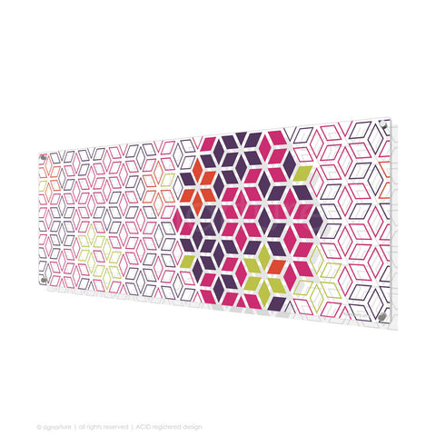 geometric perspex art tribeca magenta panoramic