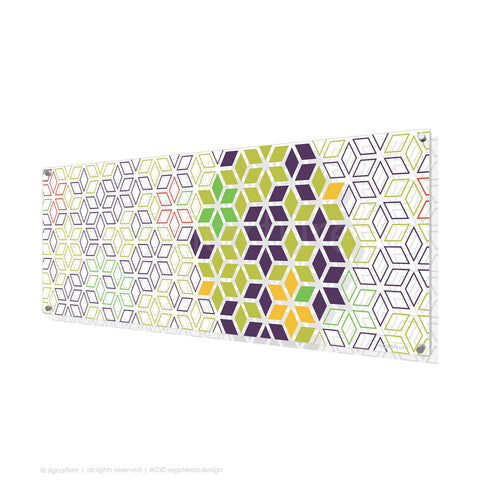 geometric perspex art tribeca purple panoramic