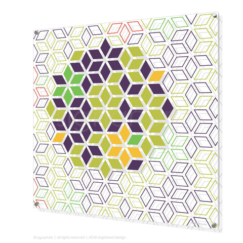 geometric perspex art tribeca purple square