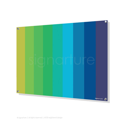 modern perspex art midtown blue rectangular