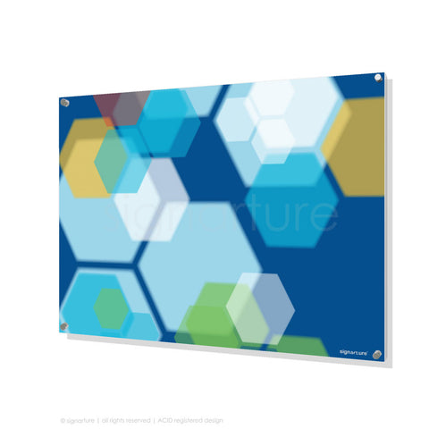 modern perspex art soho blue rectangular