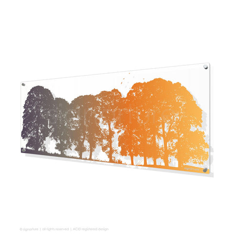 tree perspex art aberfeldy orange panoramic