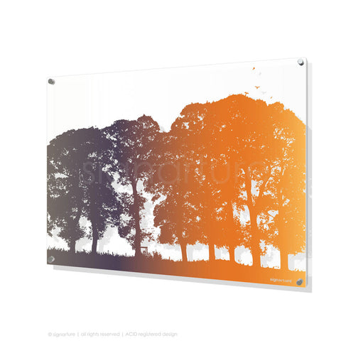 tree perspex art aberfeldy orange rectangular