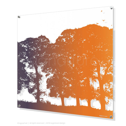 tree perspex art aberfeldy orange square