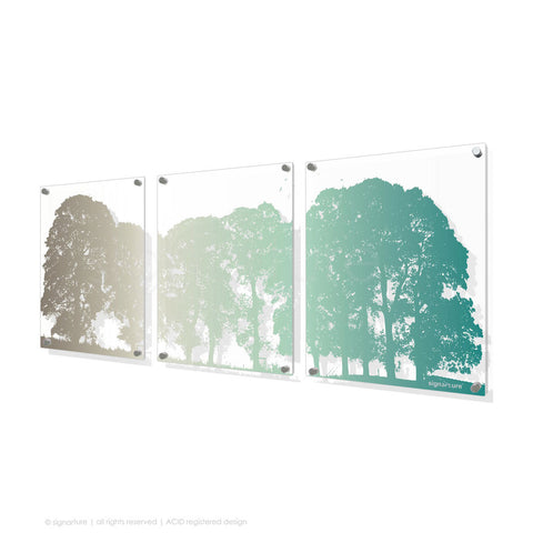 tree perspex art aberfeldy blue triptych