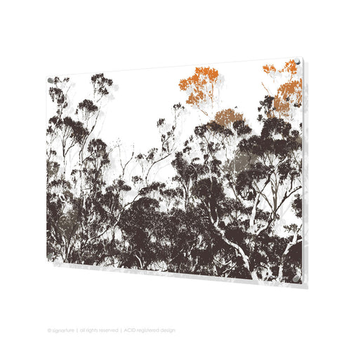 tree perspex art braidwood orange rectangular